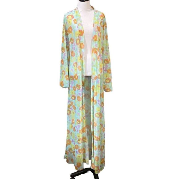 Savage X Fenty free spirt floral full length robe retro 60’s inspired boho - Picture 4 of 11